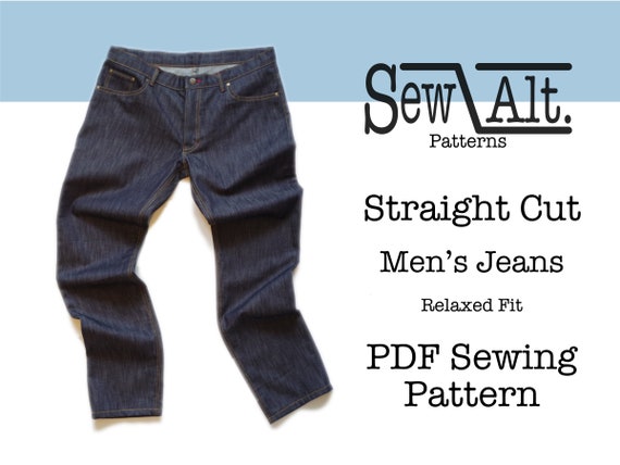 Sewalt.patterns Straight Cut Men's Jeans Relaxed Fit - Etsy