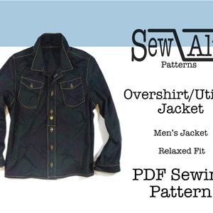 SewAlt Patterns, Overshirt/Utility Jacket, Shacket. PDF Sewing Pattern