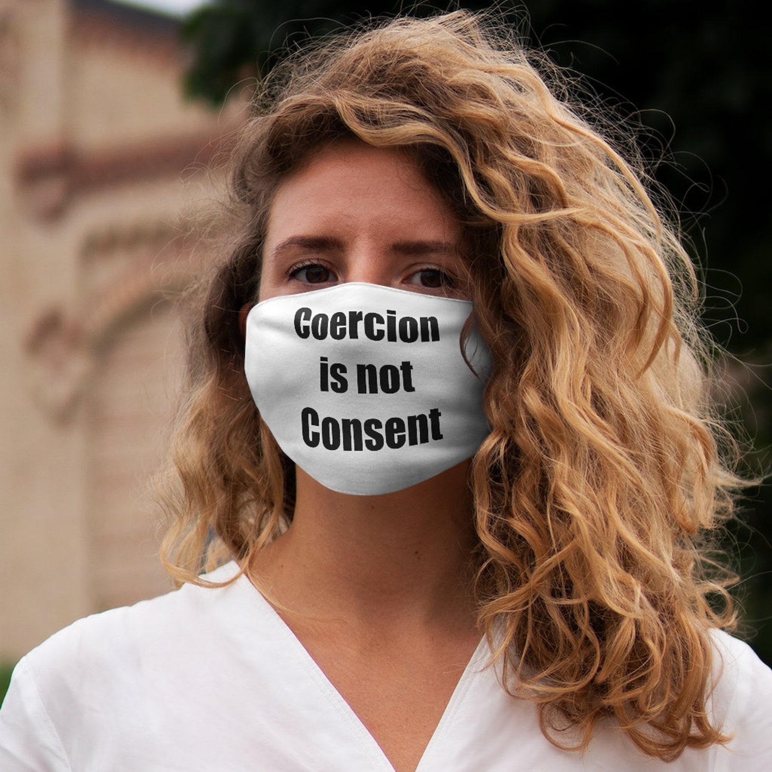 Coercion Is Not Consent Snug fit Polyester Face Mask Etsy