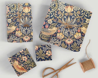 William Morris Strawberry thief wrapping paper