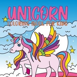 Libro da colorare per bambini sugli unicorni: 50 pagine da colorare per ragazze / Download digitale / stampabile di A.B. Lockhaven - SOLO PER USO PERSONALE