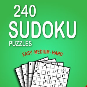 240 Sudokus: De fácil a difícil, letra grande (descarga digital)