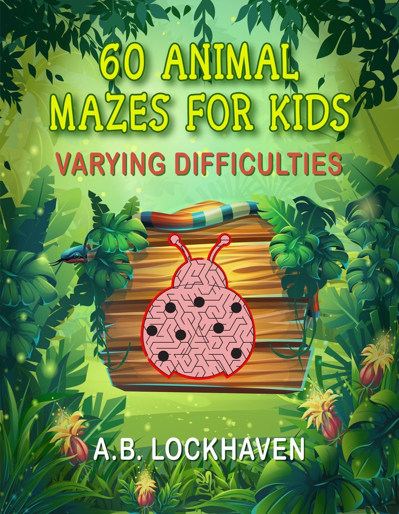 60 Animal Mazes for Kids  A Fun Coloring Activity Book for image 1