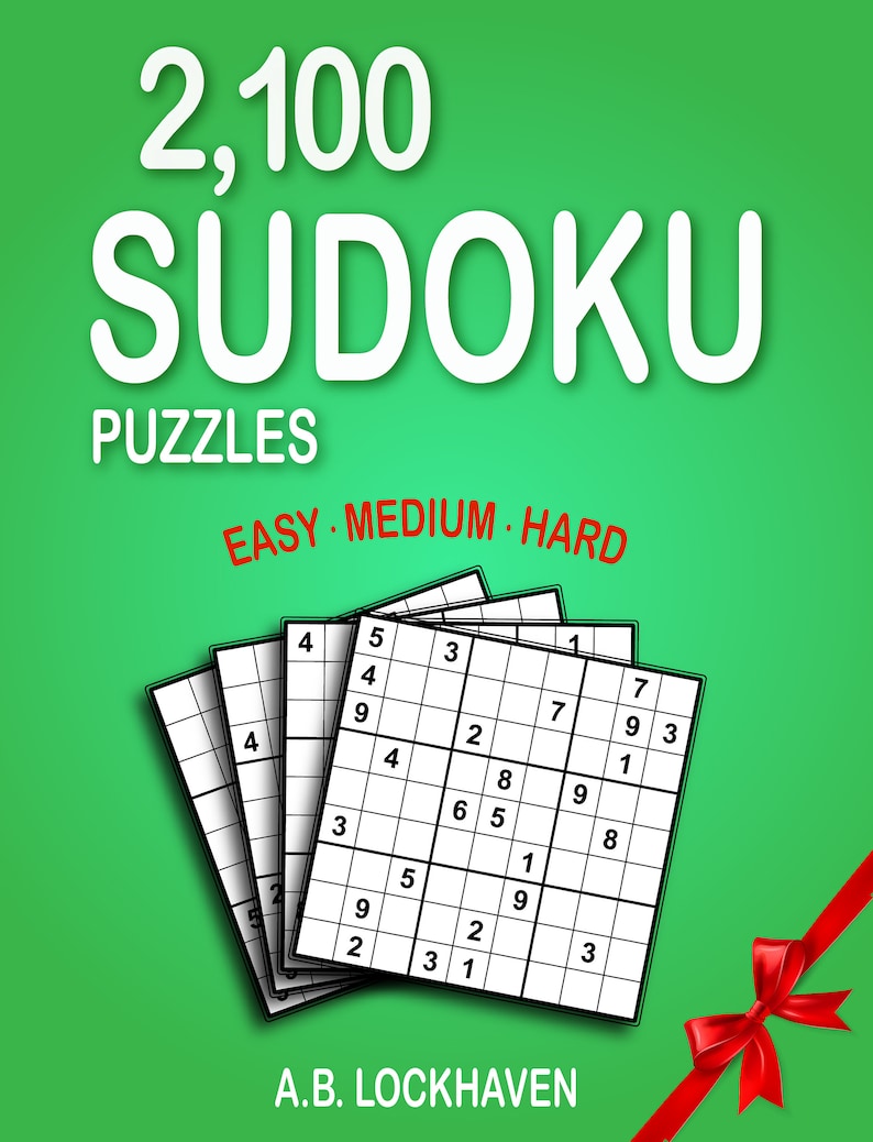 2100 sudoku puzzles easy to hard large print puzzles 6 etsy canada