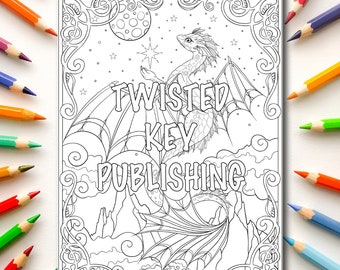 Dragon Coloring Page for Adults: Fantasy Art (Digital Download)