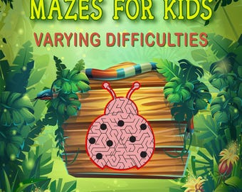 Animal Mazes for Kids: Coloring Activity Book (Digital Download)
