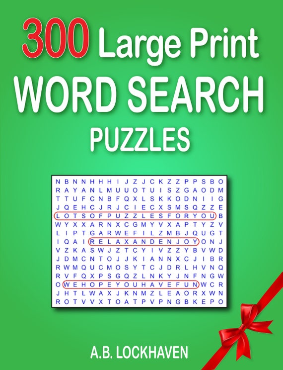 300 Large Print Themed Word Search Puzzles - Solutions Included - PERSONAL USE ONLY
