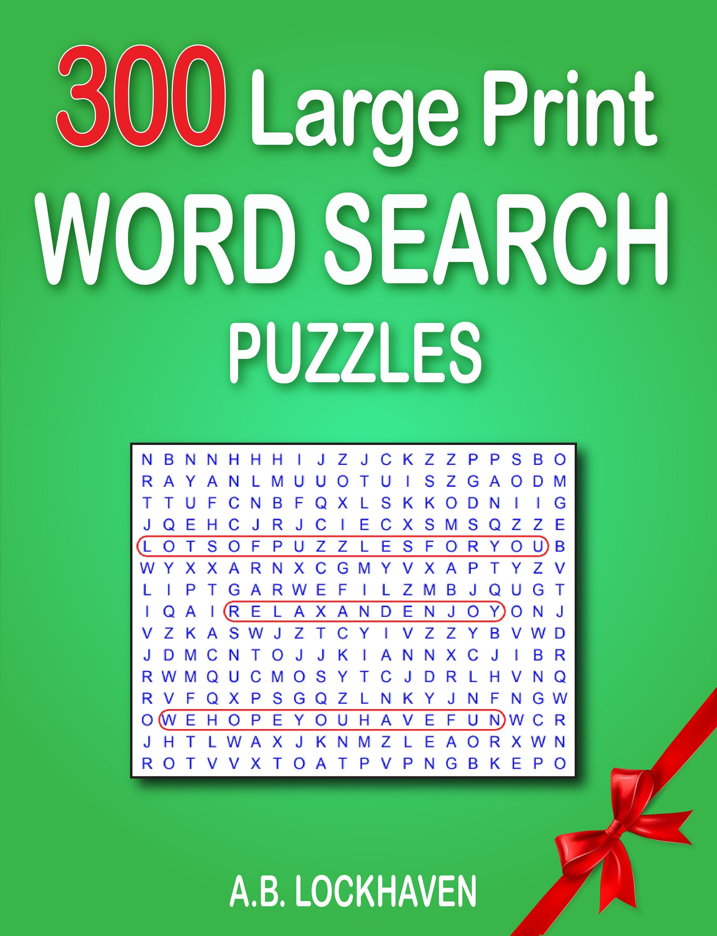 300 Large Print Themed Word Search Puzzles Solutions Included PERSONAL ...