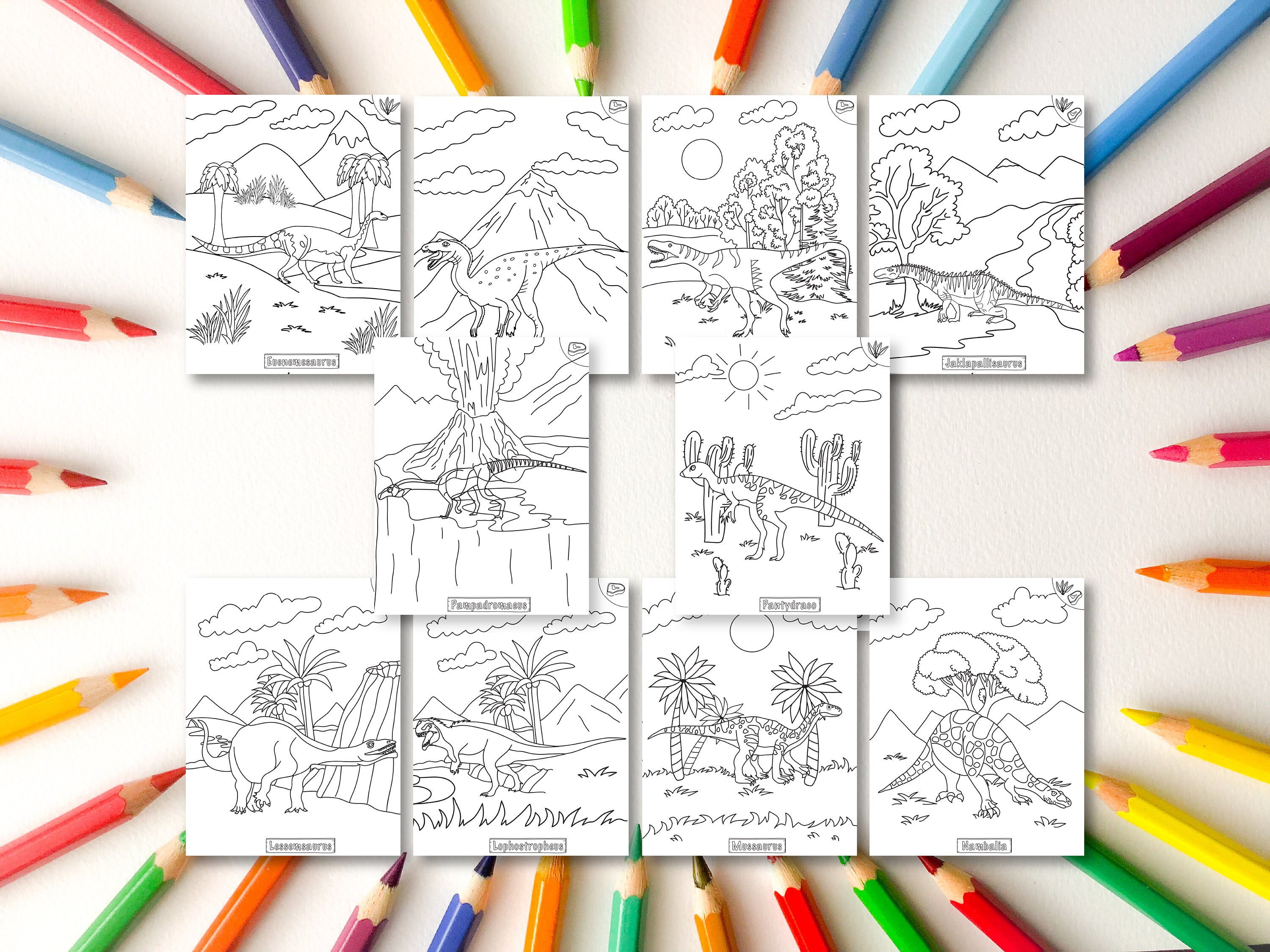 Dinosaur Coloring Book for Kids: Triassic Period 1 - 28 Coloring Pages ...