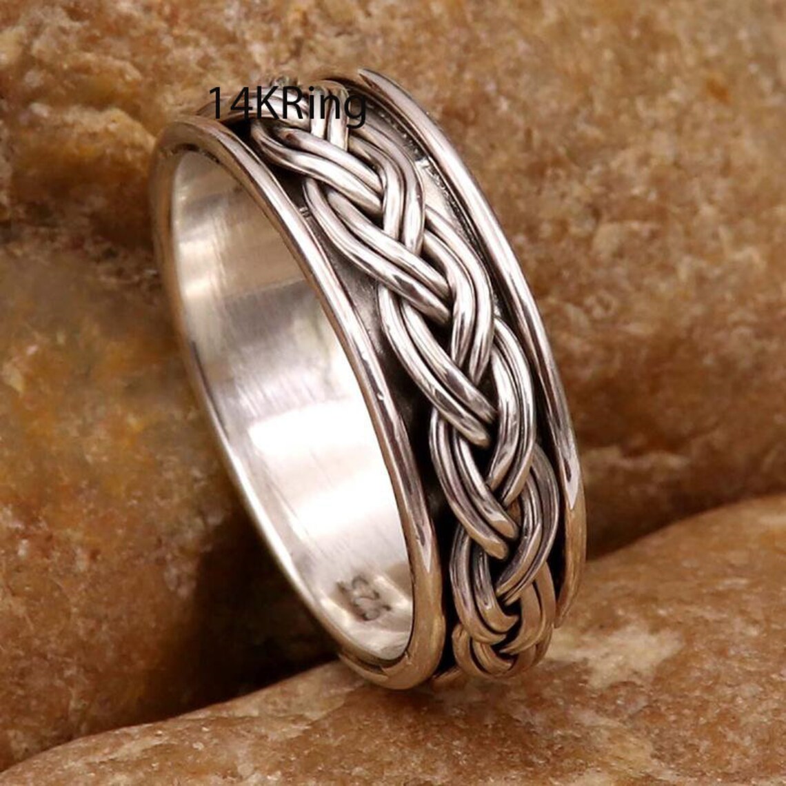 Spinner Ring Anxiety Ring Fidget Ring Worry Ring 925 Etsy