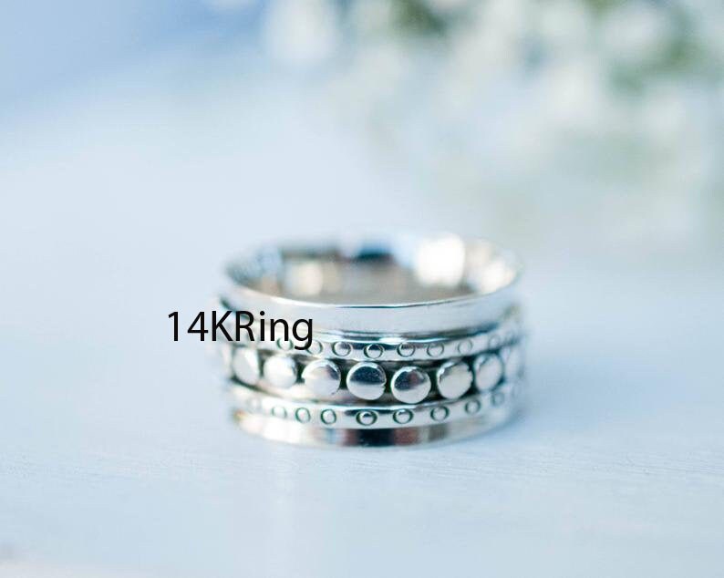 925 Silver Ring Designer Ring Spinner Ring Meditation Ring Thumb Ring Women Ring Promise Ring Fidget Ring Worry Ring Gift For Her