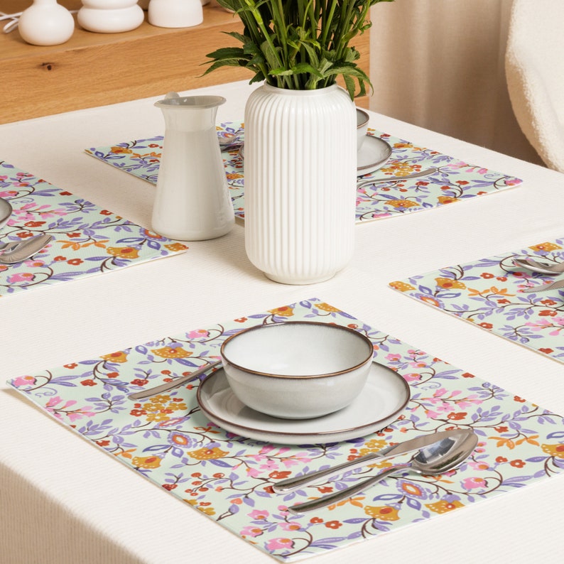 Spring Kitchen Linens Spring Placemat Set Kitchen Decor Table Linens Spring Tablescapes - Etsy