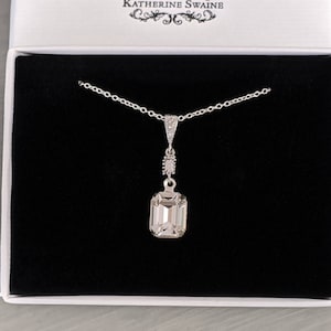 Crystal Embellished Deco Droplet Necklace, Vintage Inspired Necklace, Art Deco Necklace, Bridal Jewellery, Wedding Necklace