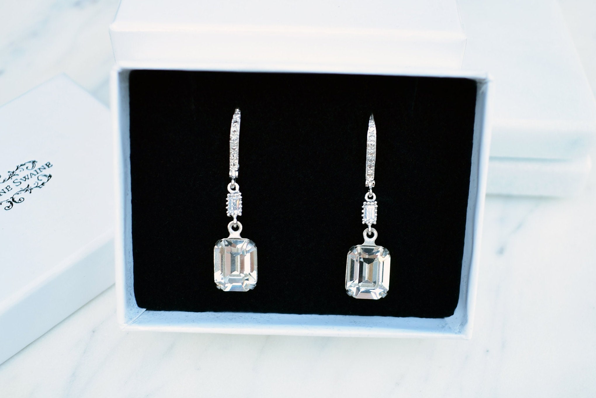 Crystal Deco Drop Earrings