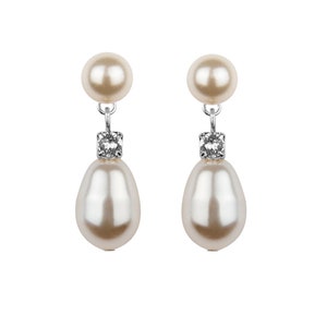 Vintage Style Pearl Drop Earrings, Vintage Inspired Earrings, Art Deco Earrings, Bridal Jewellery, Gifts for Her, Pearl Earrings