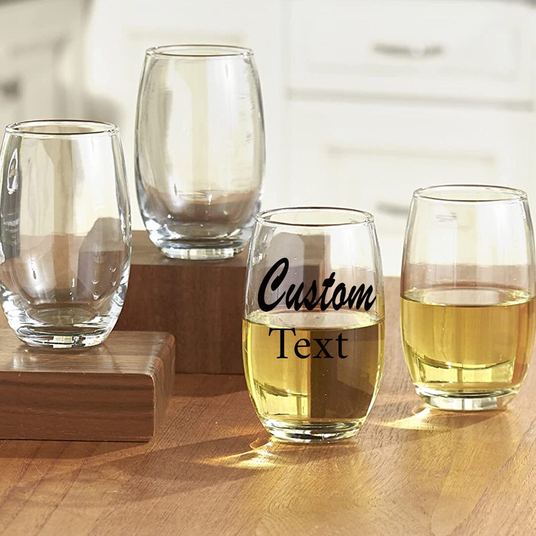 Personalized Stemless Wine Glasses Personalized Wine Glasses Etsy
