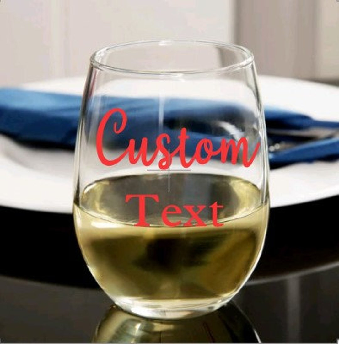 Personalized Stemless Wine Glasses Personalized Wine Glasses Etsy