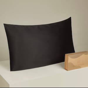 51 x 76 cm Silk Pillowcase Black Queen Size 22 Momme/Pillowcase/Pure Mulberry/Christmas Gift/Self-Care/Anti-Aging
