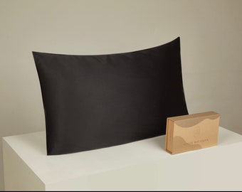 51 x 76 cm Silk pillowcase Black Queen Size 22 Momme/Pillowcase/Pure mulberry/Christmas gift/Self-care/Anti-Aging