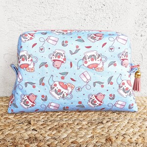 Guinea Pig and Capybara Zippered Cosmetic Bag/Makeup Bag/Travel Bag/Toiletry Bag, Fully Lined