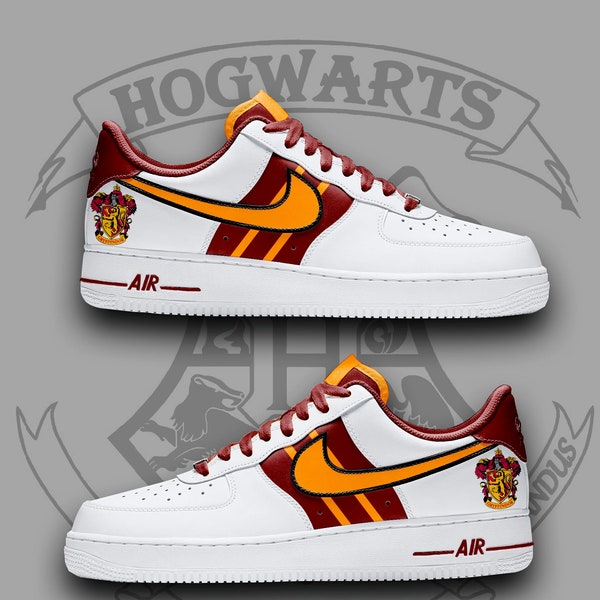 Griffindor baskets personnalisées Poudlard chaussures personnalisées harry fan idée cadeau pour les sorciers peints à la main griffindor air force 1 idée cadeau magicien