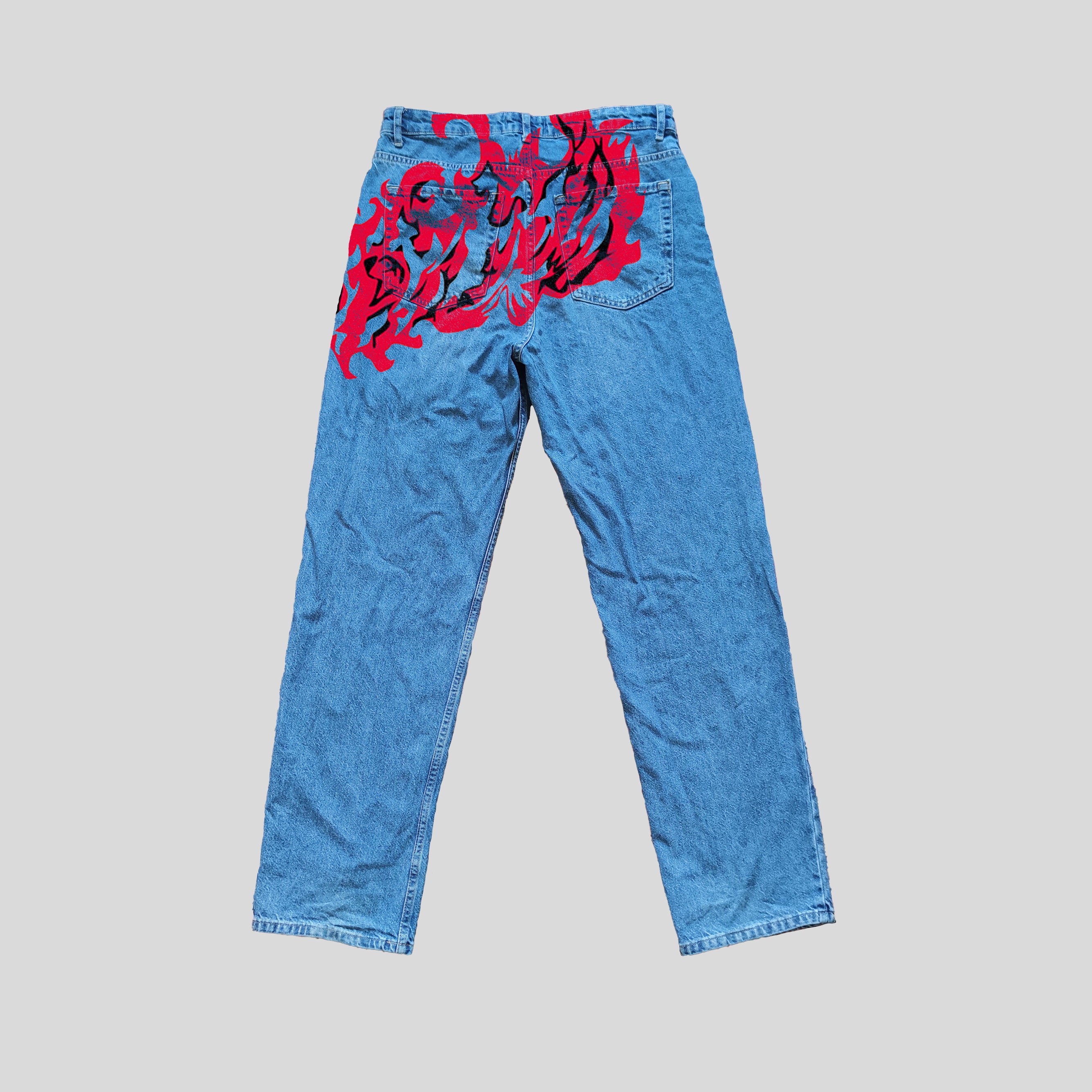 Handmade Anime Jeans: Custom Manga Hand-painted Denim - Etsy