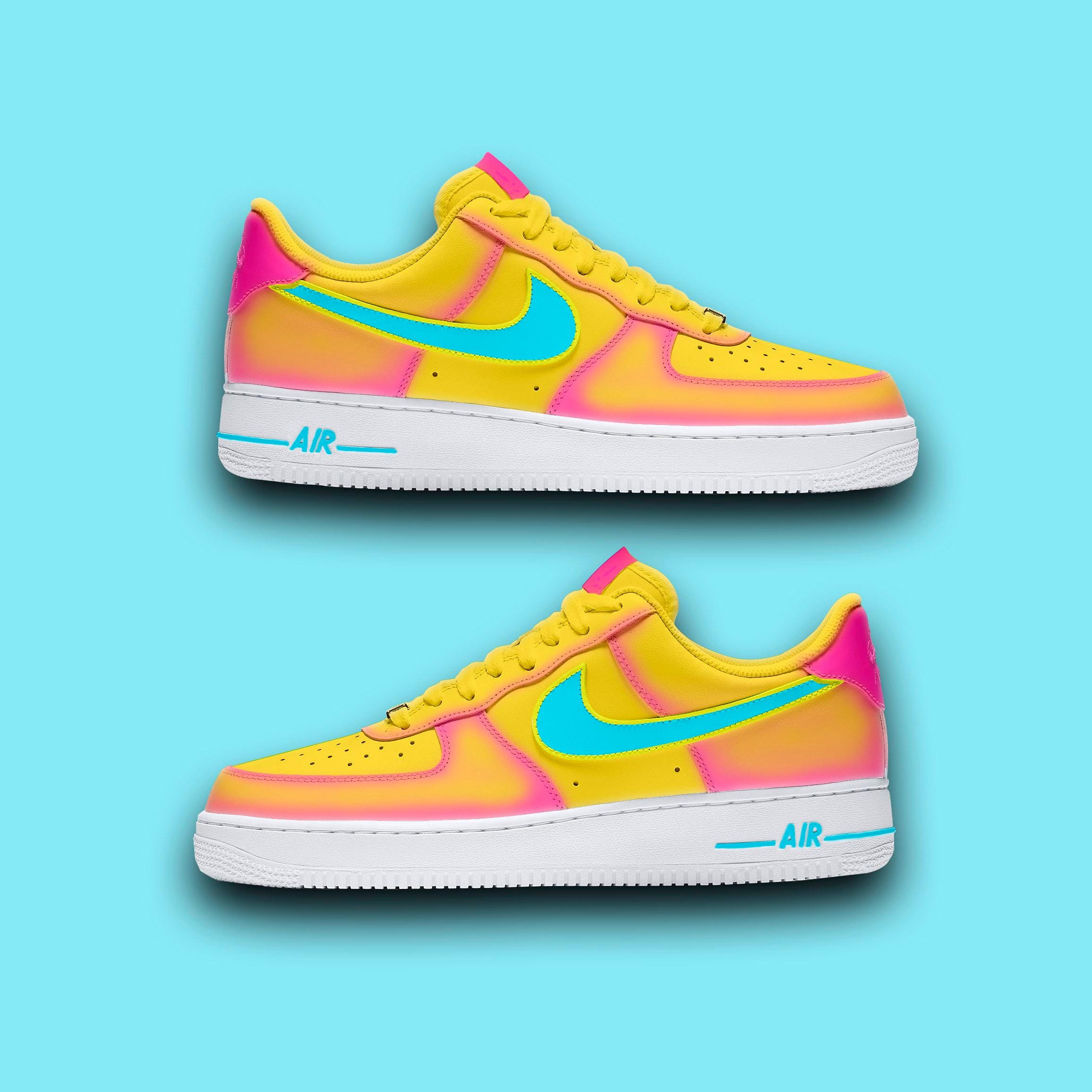 air force 1 pink and yellow