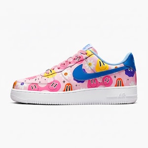 pink smiley face air force 1