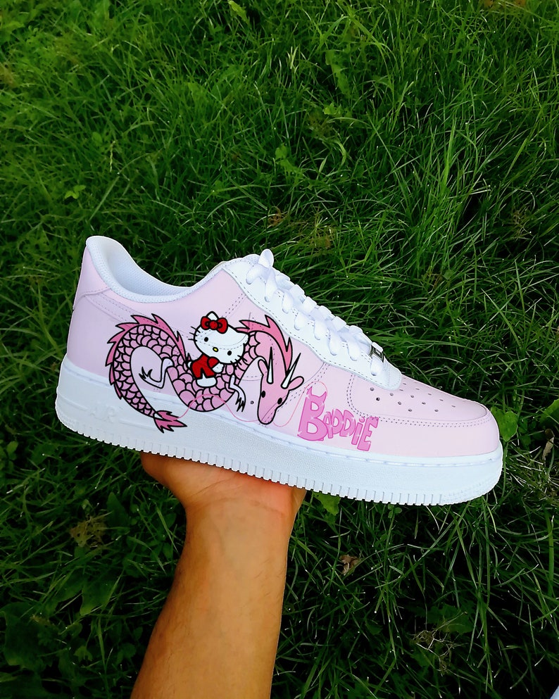 Baddie Hello Kitty Handpainted Custom Sneakers Personalized Etsy