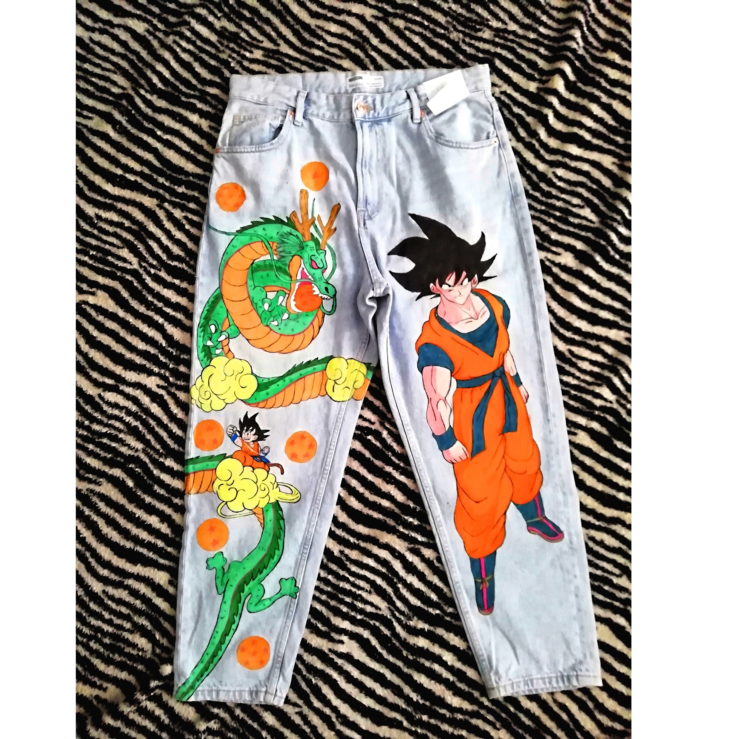Painted Jeans Anime - Etsy Painted Jeans Anime - Etsy