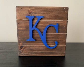 Kansas City Royals desktop wood sign