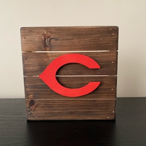 Cincinnati Reds desktop wood sign