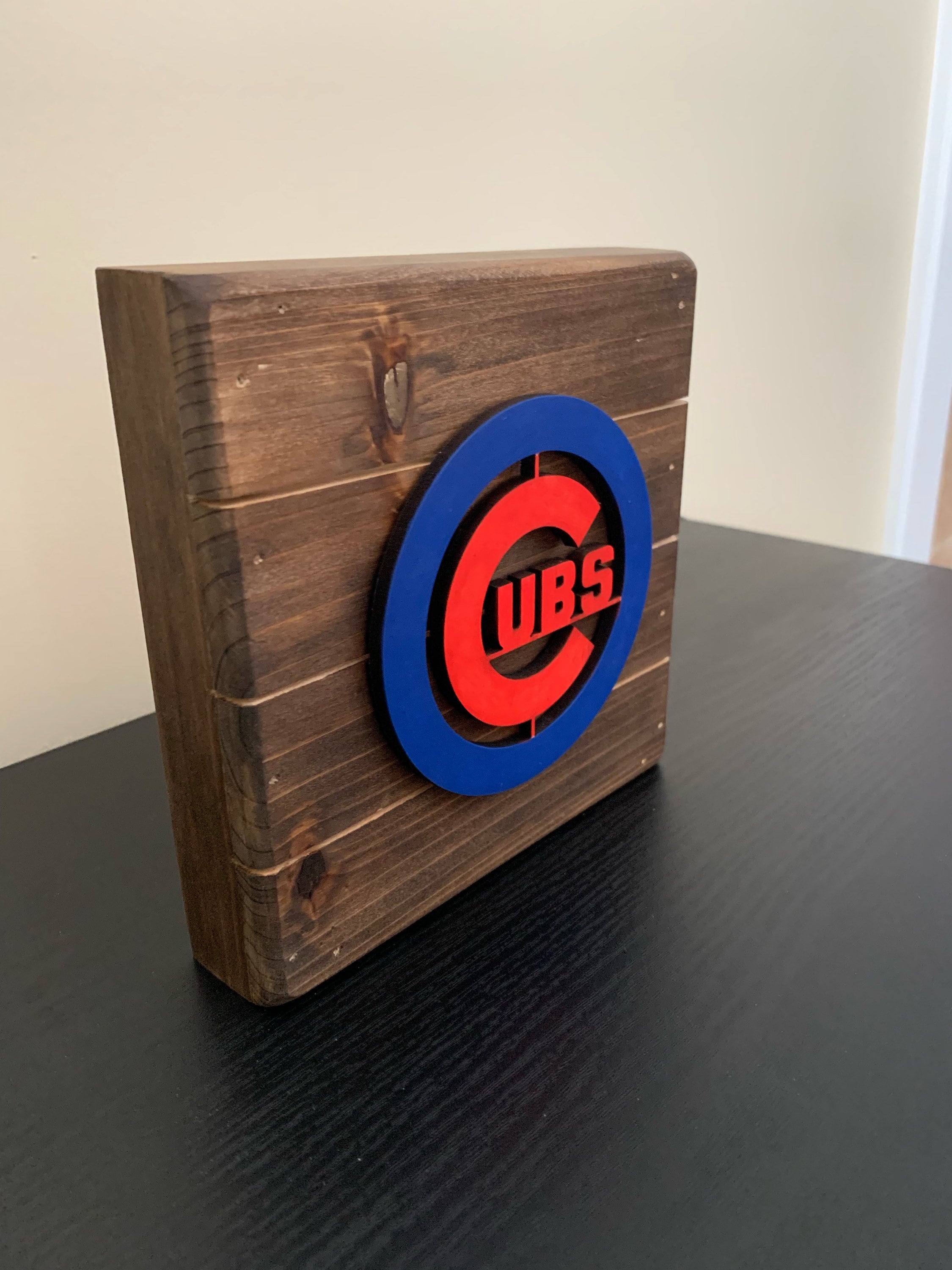 Chicago Cubs Desktop Wood Sign - Etsy