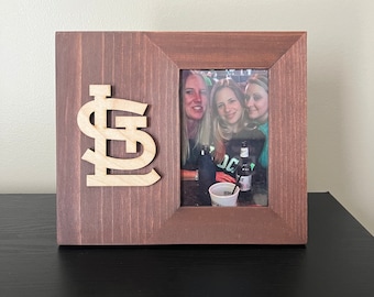 St. Louis Cardinals natural finish wood frame