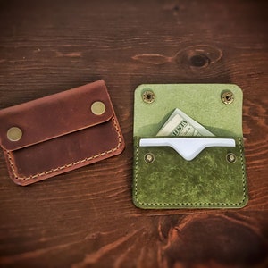 Minimalist wallet Pattern - Button Wallet - Pdf Download - Leather Pattern - Leather DIY - Leather Template - Leather PDF - Wallet