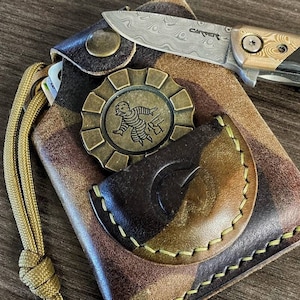 Cartera de cuero hecha a mano, cartera minimalista de cuero, cartera delgada, monedero EDC, cartera minimalista para tarjetas, cuero de grano superior, monedero de desafío