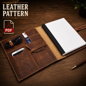 Leather Portfolio Pattern - IPad - PDF - Leather Pattern - Leather  - Leather Template - Leather PDF - Bag Pattern - padfolio - portfolio -