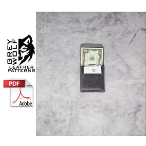 Padrão de carteira de couro - PDF de carteira com aba minimalista - Padrão de couro - DIY de couro - Modelo de couro - PDF de couro - padrão de carteira fino