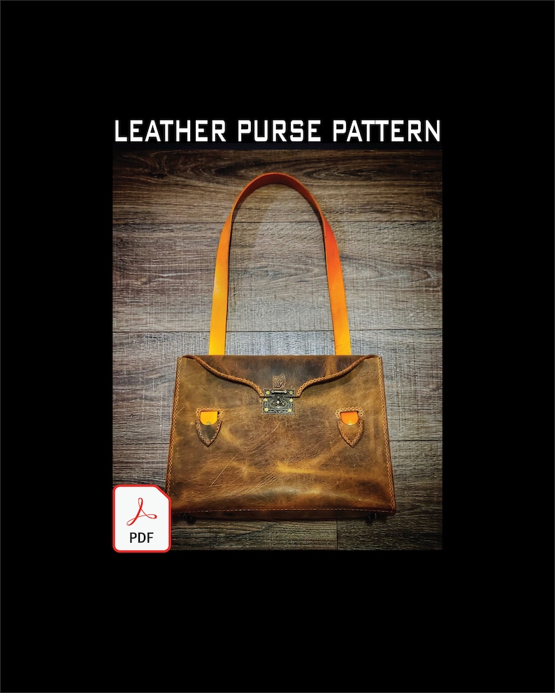 Leather Purse Pattern Pdf Download Leather Pattern Etsy France
