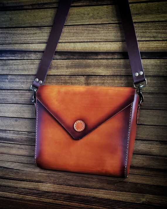 Easy Leather Envelope Purse Pattern Pdf Download Leather Etsy France