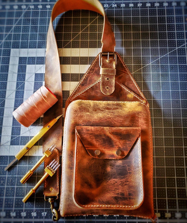 Leather Sling Bag Pattern Pdf Download Leather Pattern Etsy