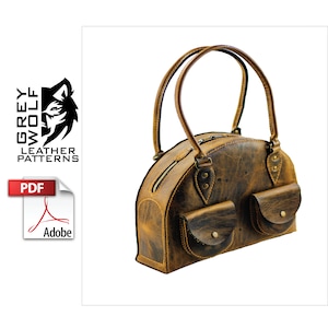 Leather Purse Pattern - Half Moon Purse Pattern - Pdf Download -Leather Pattern - DIY - Leather Template - Purse - pattern