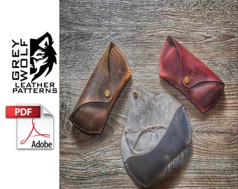 Leather Glasses Case Pattern - Glasses case - Pdf Download - Leather Pattern - Leather DIY - Leather Template - Leather PDF - Sunglasses
