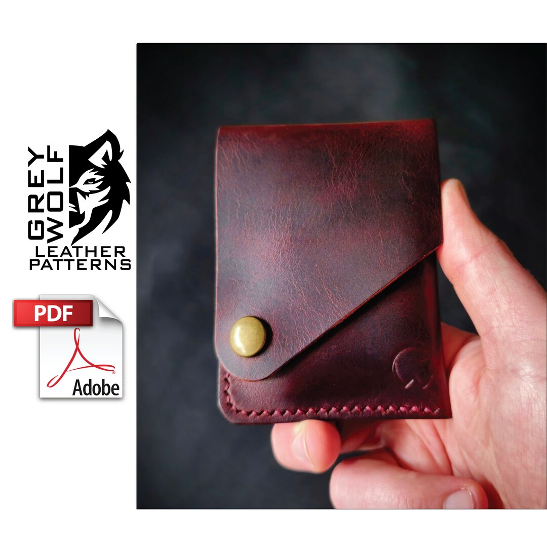 Leather Wallet Pattern - the Two Fold Wallet PDF - Leather Pattern ...