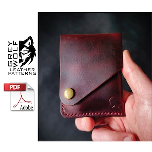 Padrão de carteira de couro - PDF de carteira de duas dobras - Padrão de couro - DIY de couro - Modelo de couro - PDF de couro - padrão de carteira fino