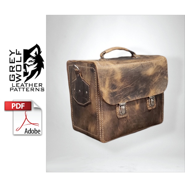 Camera Pattern Print Leather Tote Bag