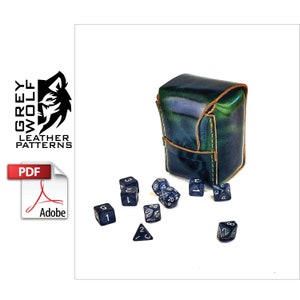 Leder Muster Deck Box - Karten Box - Würfel Box - Pdf Download - Leder Muster - DIY - Leder Vorlage - Magic - Pokemon - D&D