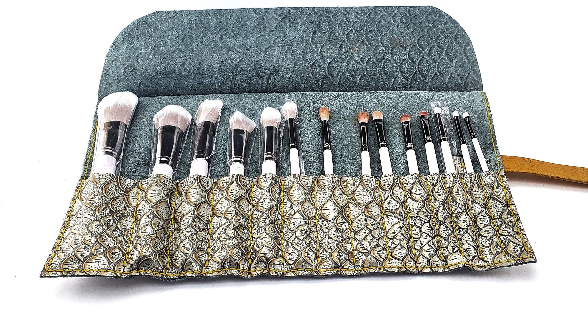 Leather Makeup Brush Holder Pattern Pdf Download Leather Etsy