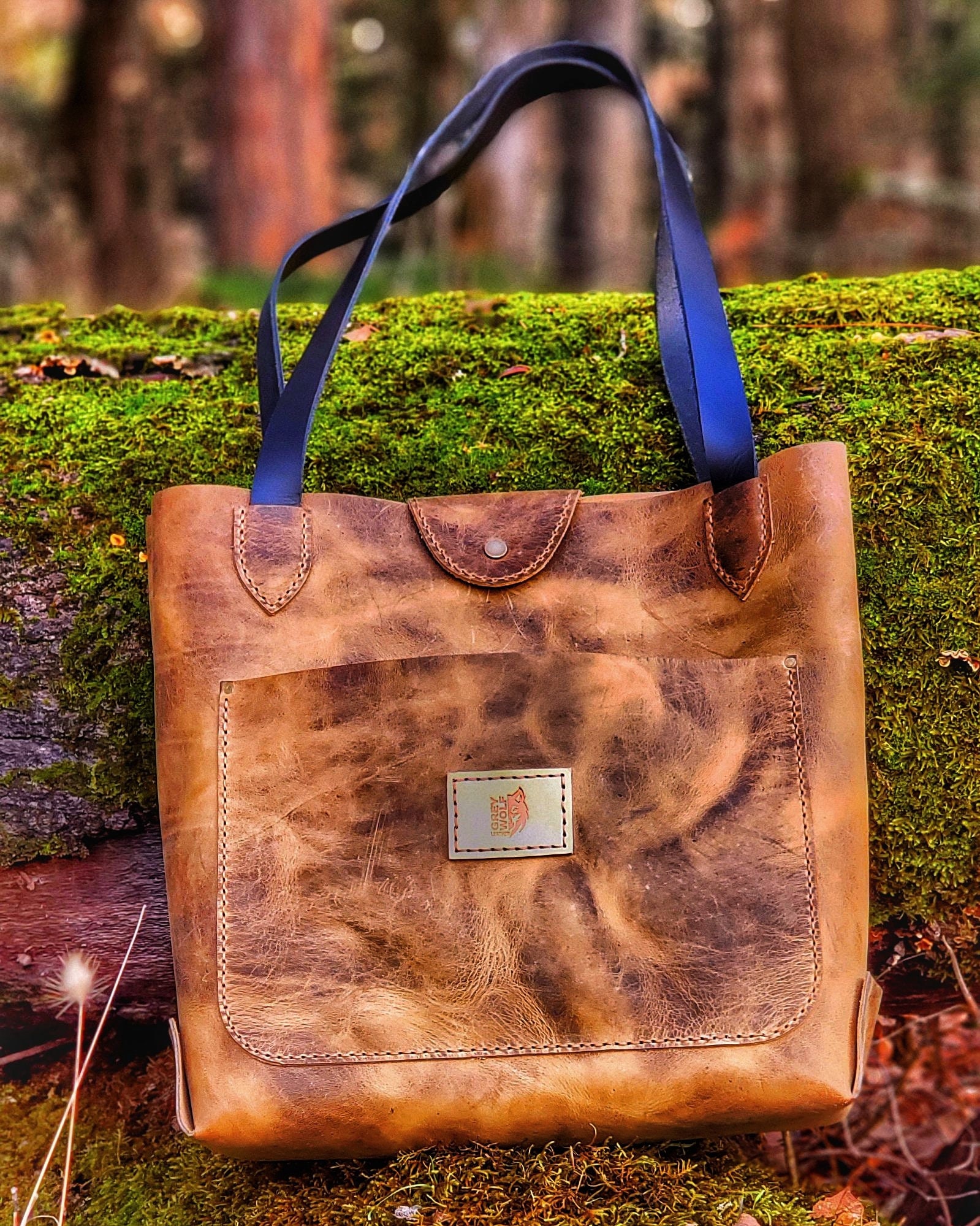 Print Pattern Birthday Leather Tote Bag