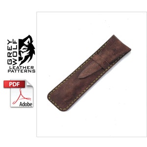 Leather Pen Case Pattern includes - PDF - Leather Pattern - Leather DIY - Leather Template - Leather PDF - Pen Case - Template - Pattern